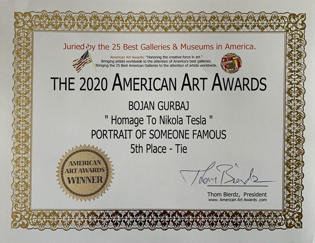 5th place at the American Art Awards 2020