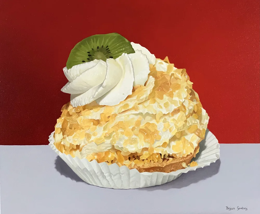 Pastry with whipped cream