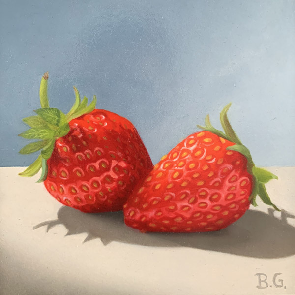 Twee aardbeien